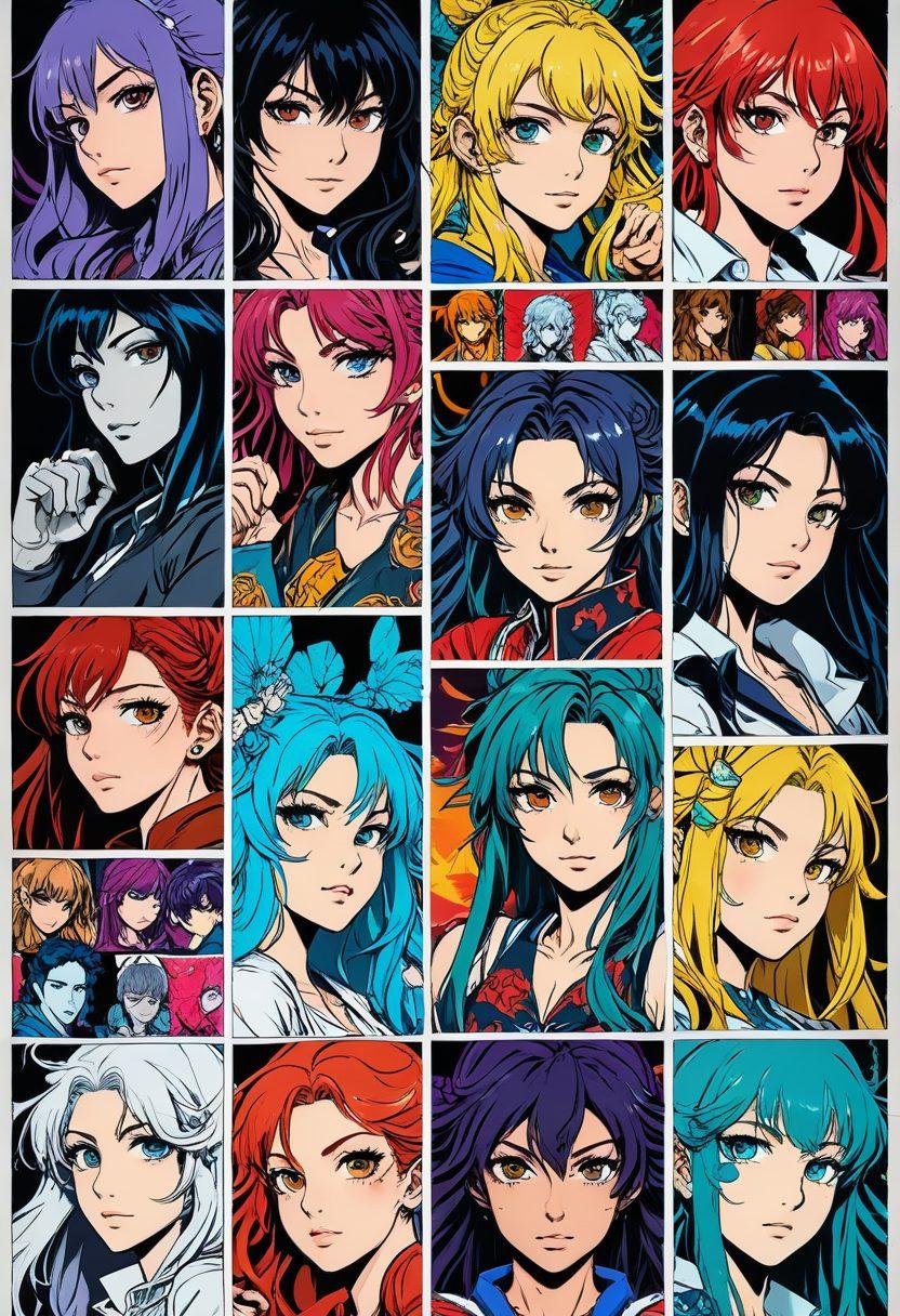 A vibrant collage showcasing the evolution of hentai from graphic novels to online comics. Illustrate key elements like iconic characters, art styles morphing from traditional hand-drawn to digital formats, and subtle nods to cultural influence, such as neon lights and manga panels. Include a blend of dynamic scenes with passionate fans interacting with both media. The background should feature a transition from classic comic aesthetics to modern digital interfaces. super-realistic. vibrant colors. dynamic composition.
